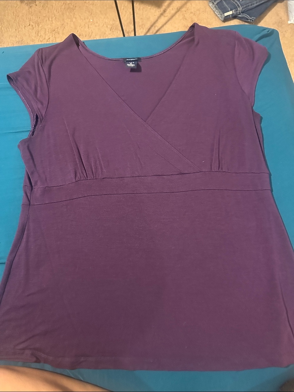 GAP Plum Surplice Empire-Waist Top